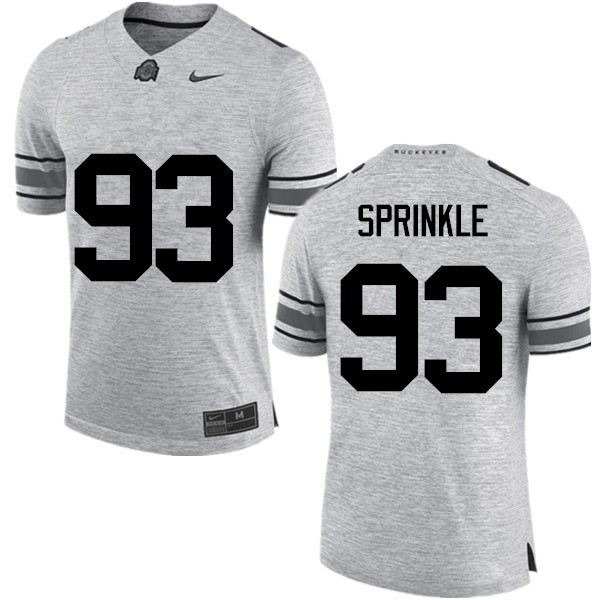Ohio State Buckeyes #93 Tracy Sprinkle Men Football Jersey Gray OSU89713